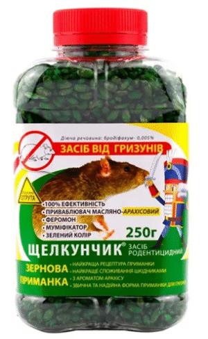 Щелкунчик зерно в ПЕТ пляшці (зелений) 250 г